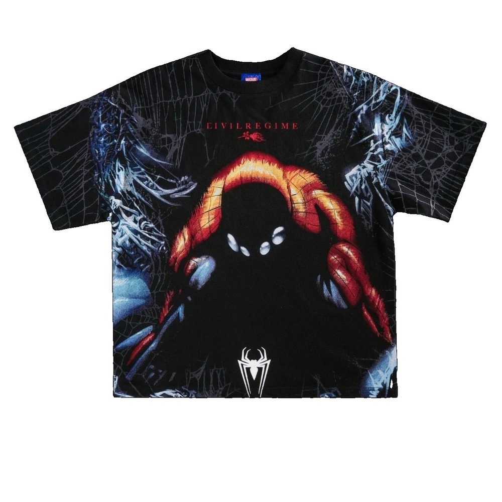 Civil Regime Marvel Spiderman Man vs Beast Tee Large Black Oversized NWT Presale